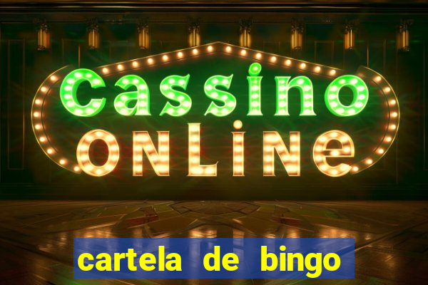 cartela de bingo pra imprimir